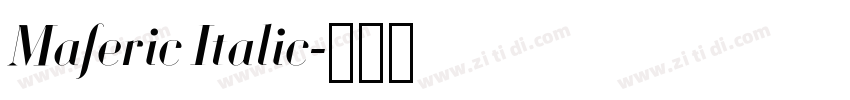 Maferic Italic字体转换